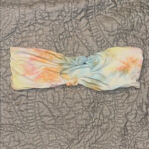 Dippin’ Daisys tie-Dye Bandeau Knot Bikini Top
